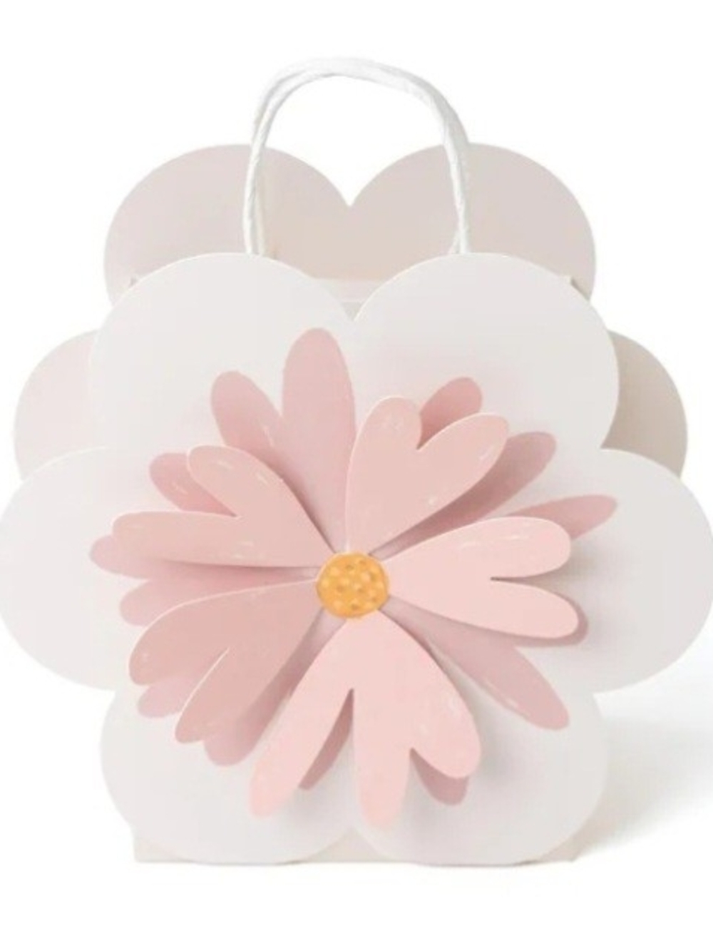 8 Pink Flower Tote Gift Paper Bag Set